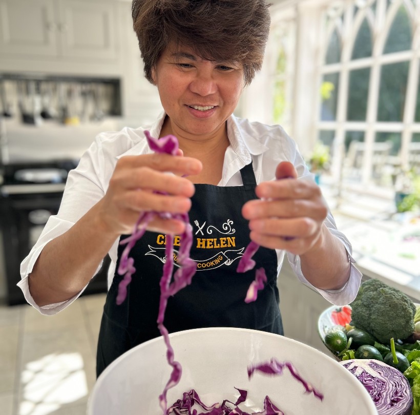 Helen in the kitcvhen cooking