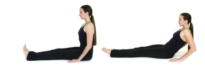 <br />
Savasana<br />
Sit with your legs extended and your hands by your sides.<br />
